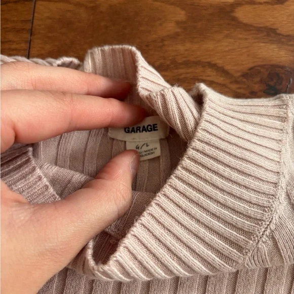 Garage Light Pink Ribbed Crop Top - Picture 3 of 4